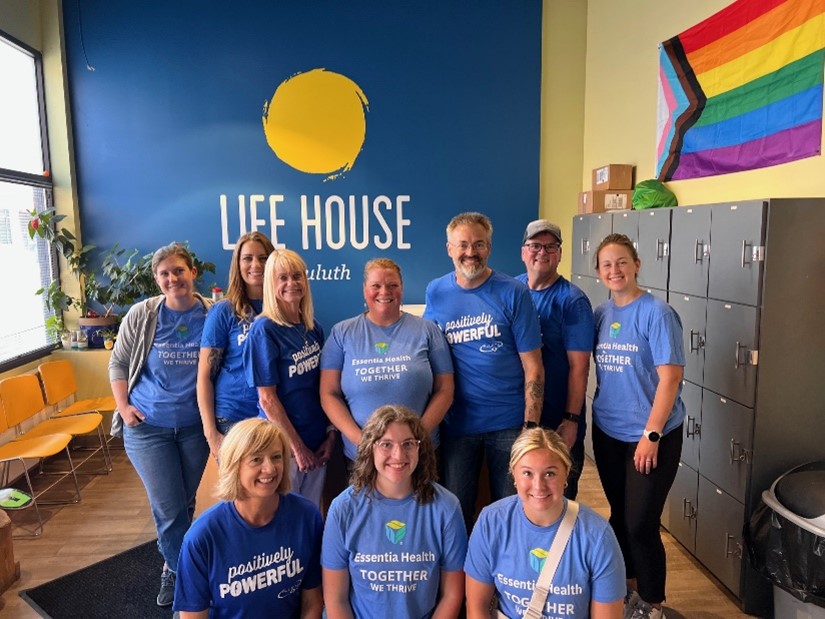 Essentia employees at light house