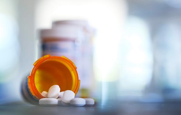 a bottle of pills